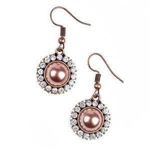 Pearl Copper Dangle Earring